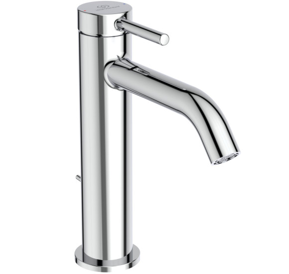 Ideal Standard CERALINE Nuovo H120 maišytuvas praustuvui su metaliniu dugno vožtuvu