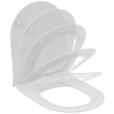 Ideal Standard Blend Curve unitazo sėdynė su lėtai nusileidžiančiu dangčiu (sandwich type),  baltas