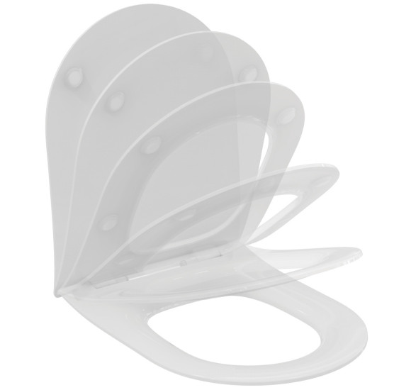 Ideal Standard Blend Curve unitazo sėdynė su lėtai nusileidžiančiu dangčiu (sandwich type),  baltas