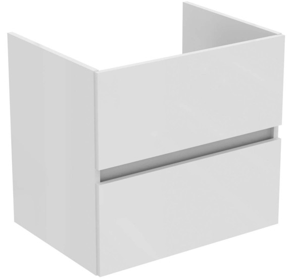 KOMPLEKTAS: Ideal Standard Eurovit pakabinama vonios spintelė su praustuvu 60 cm, 2 stalčiai, soft close uždarymas