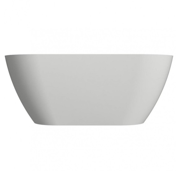 Lieto akmens vonia Inbalia Tulum, 165x75cm, sifonas su baltu vonios spalvos dangteliu