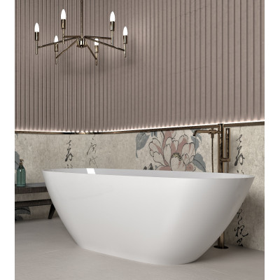 Lieto akmens vonia Inbalia Medeira su persipylimo anga, 170x77cm