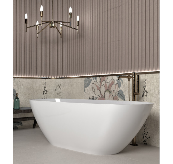 Lieto akmens vonia Inbalia Medeira su persipylimo anga, 170x77cm