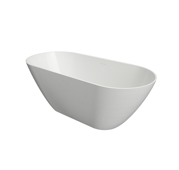 Lieto akmens vonia Inbalia Medeira su persipylimo anga, 170x77cm