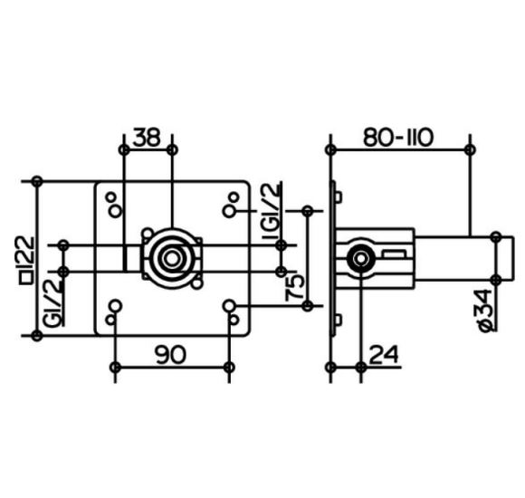 Keuco montavimo dalis, skirta vonios snapams