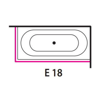 Balteco Roma 179x80cm, akrilinės vonios komplektas: rėmas, apdaila L-formos ir sifonas