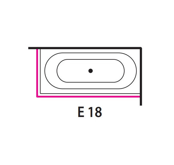 Balteco Roma 179x80cm, akrilinės vonios komplektas: rėmas, apdaila L-formos ir sifonas