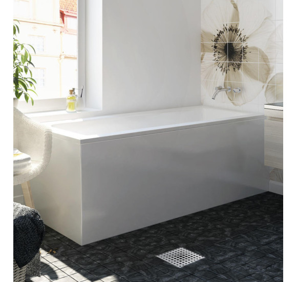 Balteco Forma akrilinės vonios komplektas: rėmas, apdaila L-formos ir sifonas, pasirinkite dydį