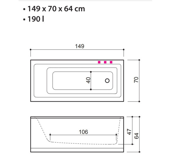 Balteco Forma akrilinės vonios komplektas: rėmas, apdaila L-formos ir sifonas, pasirinkite dydį