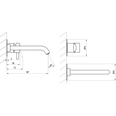 Ravak Espirit potinkinis praustuvo maišytuvas ES 019.00, pasirenkamos spalvos