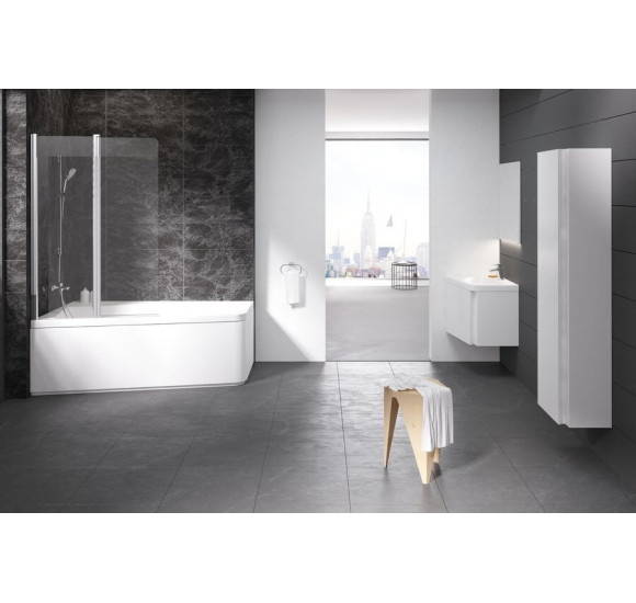 Ravak 10° 170x100, asimetrinė vonia, akrilas (pasirinkite pusę)