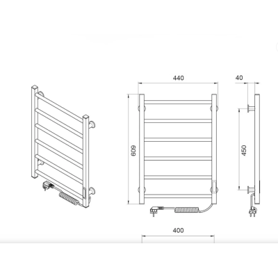 Elektrinis rankšluosčių džiovintuvas Laris Alfa,  pasirinkite spalvą 440x600