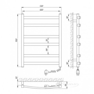Elektrinis rankšluosčių džiovintuvas Atlant, pasirinkite spalvą  530x700