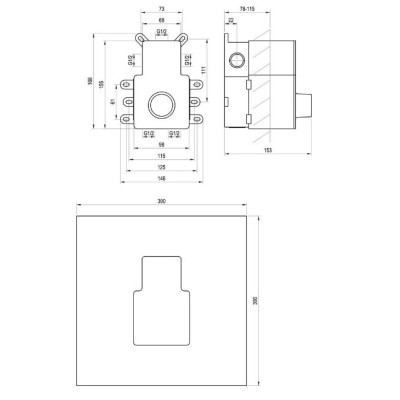 Ravak R-box Termo potinkinė dėžutė termostatiniam vonios/dušo maišytuvui