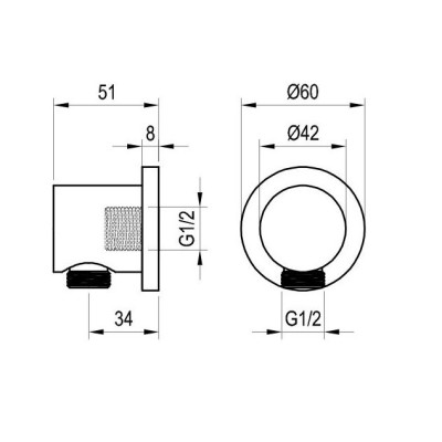 Ravak sieninis dušo išvadas, pasirinkite spalvą