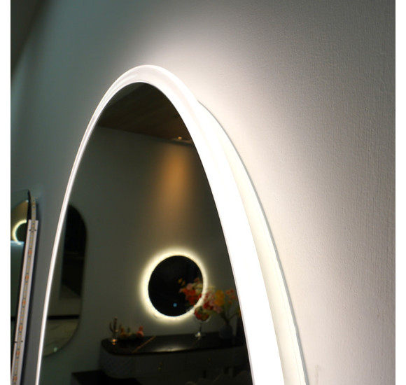 Ovalus LED veidrodis Calais 55x75cm