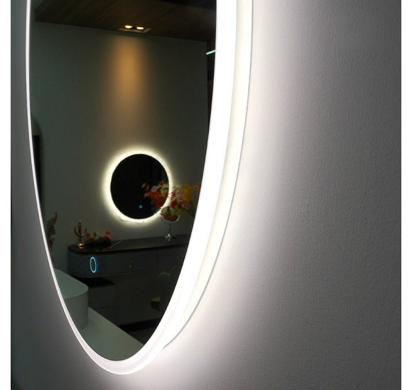 Ovalus LED veidrodis Calais 55x75cm