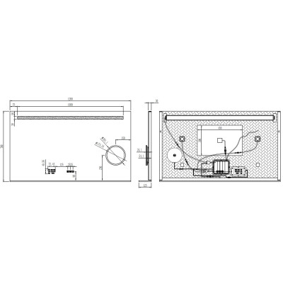 Led veidrodis Berlin, 120x70cm, šildomas