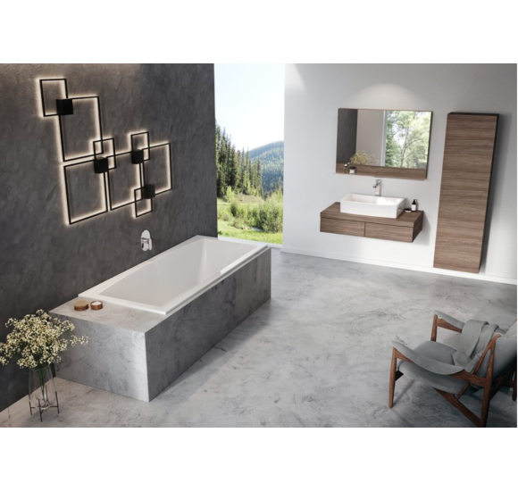 Ravak Formy Slim 02 180x80 cm, stačiakampė vonia, akrilas