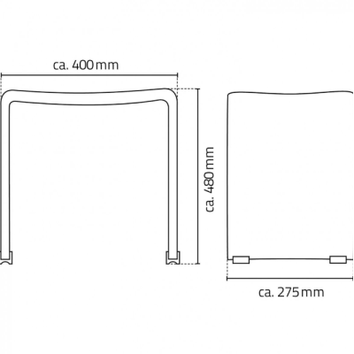 Vonios kambario kėdė Ridder Trendy, balta