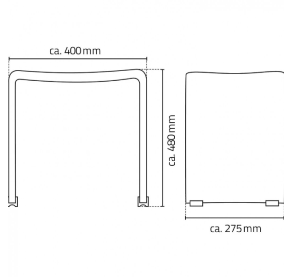 Vonios kambario kėdė Ridder Trendy, skaidri