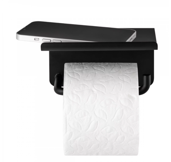 Blomus Modo popieriaus laikiklis, su lentynėle