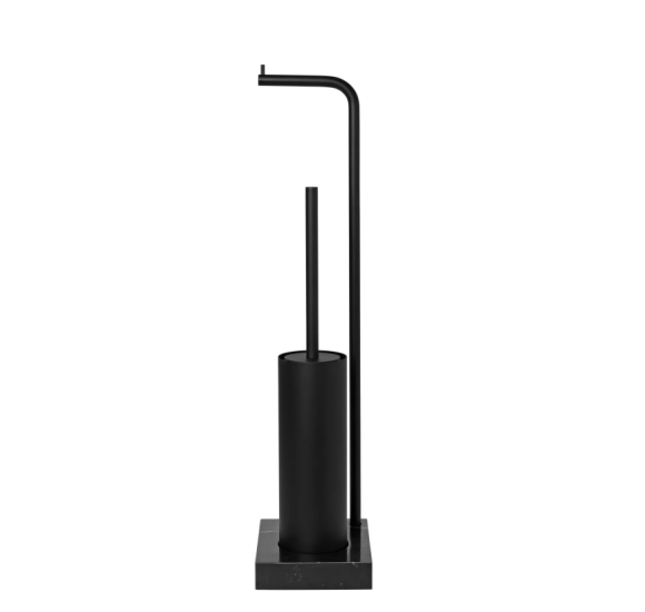 Blomus Modo WC šepetys, su marmuriniu stovu, juodos spalvos