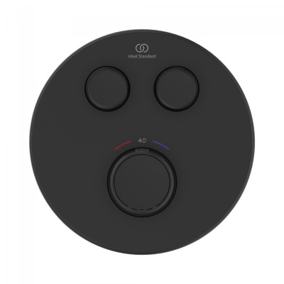 Ideal Standard CERATHERM NAVIGO potinkinė dušo sistema su 30 cm lietaus dušo galva, juodos matinės spalvos