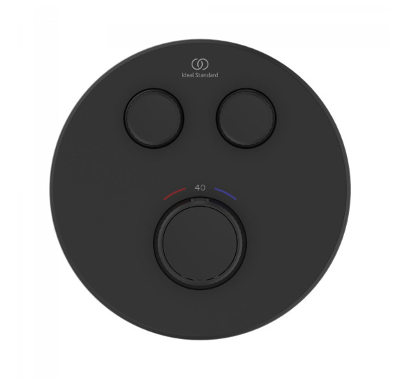 Ideal Standard CERATHERM NAVIGO potinkinė dušo sistema su 30 cm lietaus dušo galva, juodos matinės spalvos