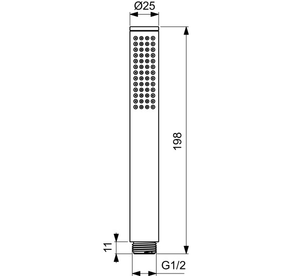 Ideal Standard CERATHERM NAVIGO potinkinė dušo sistema su 30 cm lietaus dušo galva, juodos matinės spalvos