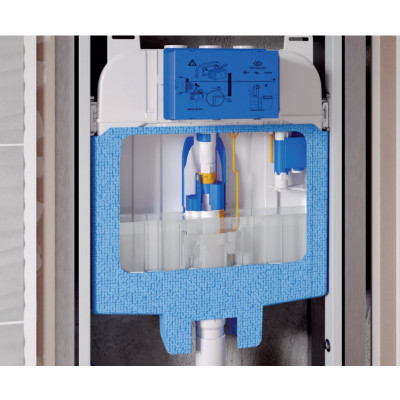 KOMPLEKTAS 3in1 - Bocchi Taormina Pro pakabinamas klozetas su Ideal Standard WC rėmu ir baltu mygtuku