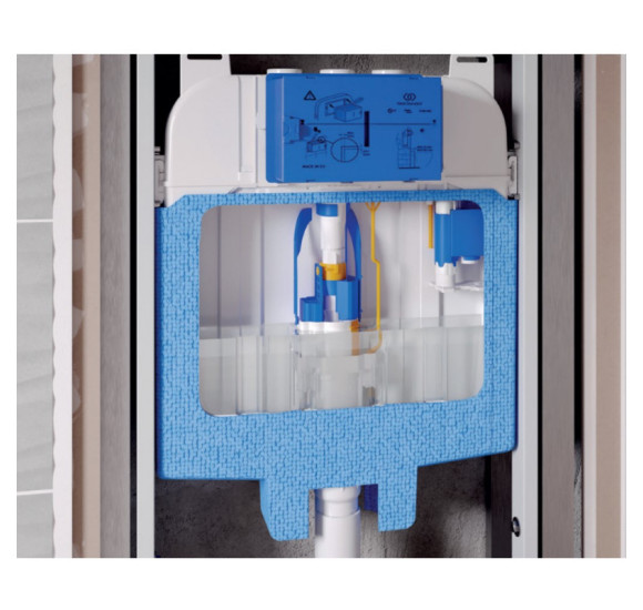 KOMPLEKTAS 3in1 - Bocchi Taormina Pro pakabinamas klozetas su Ideal Standard WC rėmu ir baltu mygtuku