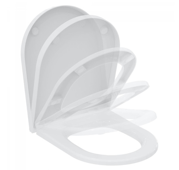 KOMPLEKTAS 3in1 - Ideal Standard Blend Curve pakabinamas klozetas su TECEprofil WC rėmu ir juodu matiniu mygtuku