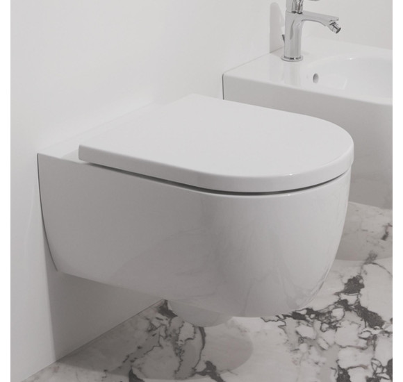 KOMPLEKTAS 3in1 - Ideal Standard Blend Curve pakabinamas klozetas su TECEprofil WC rėmu ir juodu matiniu mygtuku