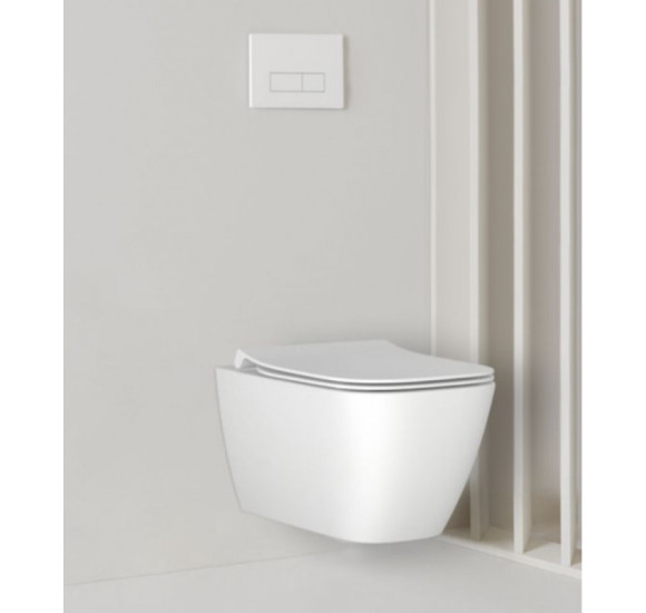 KOMPLEKTAS 3in1 - Ideal Standard i.life B pakabinamas unitazas "Rimless" su su TECEprofil WC rėmu ir chromo spalvos mygtuku