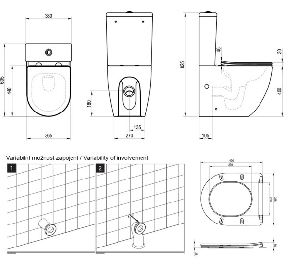 Ravak Optima Pastatomas klozetas su Soft-Close dangčiu