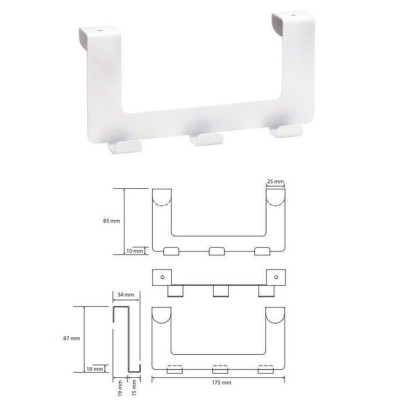 IŠPARDAVIMAS. Bemeta WHITE kabliukas durims