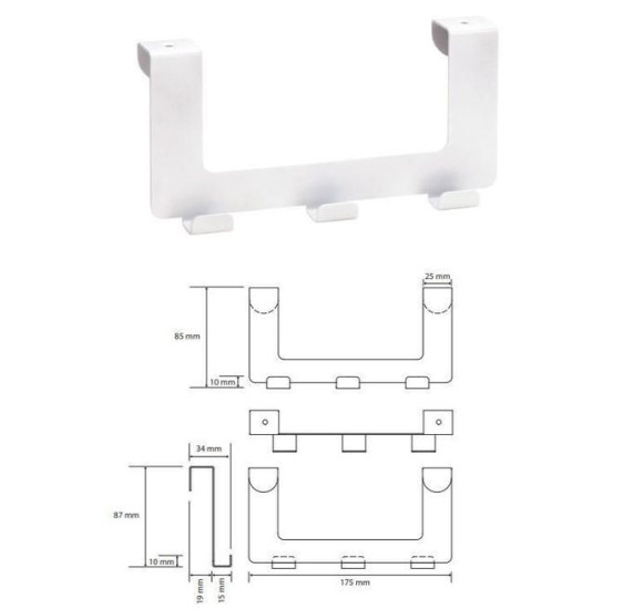 IŠPARDAVIMAS. Bemeta WHITE kabliukas durims