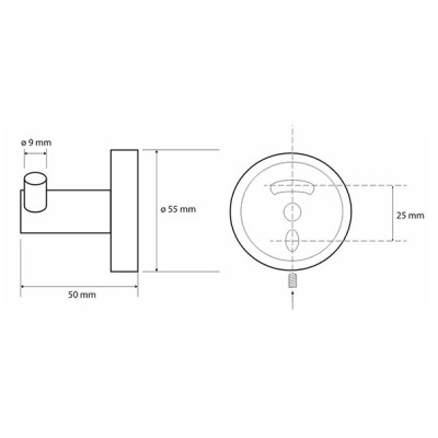 IŠPARDAVIMAS. Bemeta dvigubas kabliukas, graphit