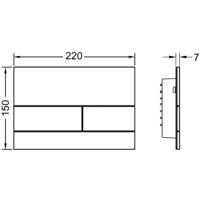 TECEsquare II stiklinis vandens nuleidimo klavišas, pasirinkite spalvą