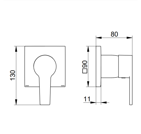 Keuco EDITION 11 potinkinis dušo maišytuvas, pasirinkite spalvą