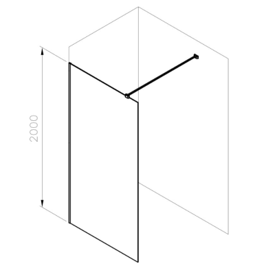 Ravak Walk-In Air Wall stacionari dušo sienelė, pasirinkite dydį ir spalvą