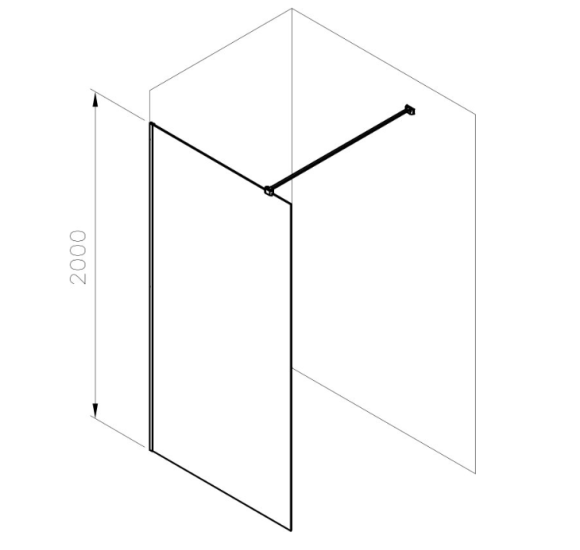 Ravak Walk-In Air Wall stacionari dušo sienelė, pasirinkite dydį ir spalvą