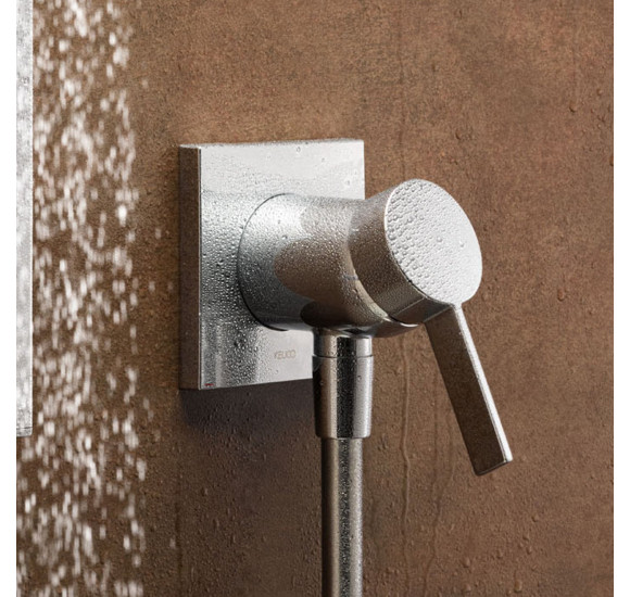 Keuco IXMO solo potinkinio dušo maišytuvo komplektas, su žarnos išvestimi ir kvadratine apdaila