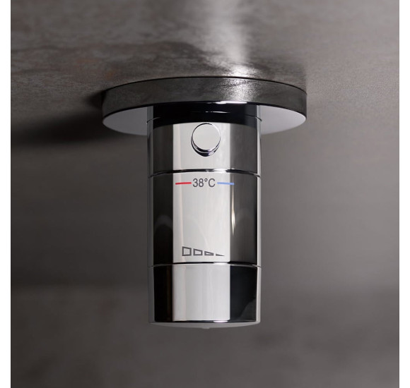 Keuco IXMO solo potinkinio termostatinio dušo maišytuvo komplektas, su žarnos išvestimi ir apvalia apdaila