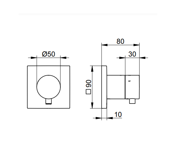 Keuco IXMO trijų krypčių diverteris su stop funkcija, pasirinkite spalvą