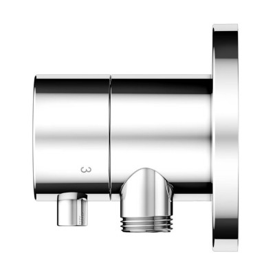 Keuco IXMO trijų krypčių diverteris su dušo žarnos išvestimi ir laikikliu, apvali apdaila, pasirinkite spalvą