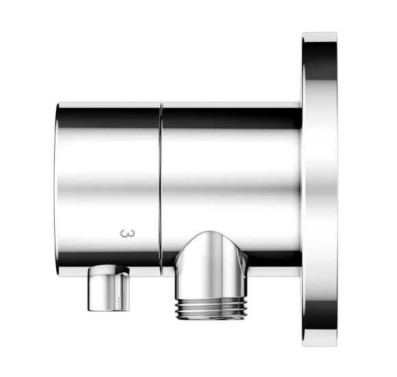 Keuco IXMO trijų krypčių diverteris su dušo žarnos išvestimi ir laikikliu, apvali apdaila, pasirinkite spalvą