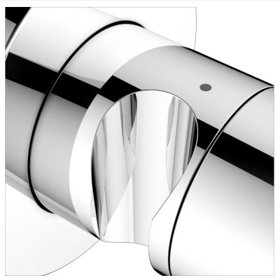 Keuco IXMO trijų krypčių diverteris su dušo žarnos išvestimi ir laikikliu, apvali apdaila, pasirinkite spalvą