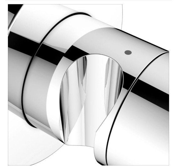 Keuco IXMO trijų krypčių diverteris su dušo žarnos išvestimi ir laikikliu, apvali apdaila, pasirinkite spalvą